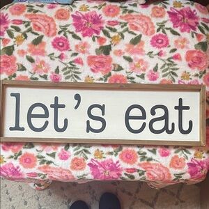 "let's eat" Rustic Wood Kitchen Sign - By Hobby Lobby
